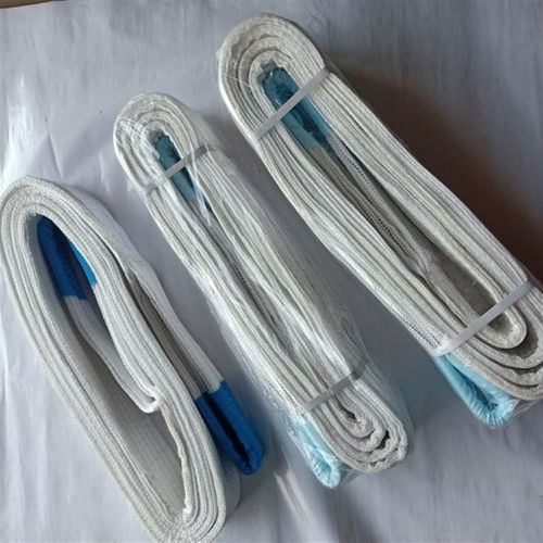 白色起重吊装带双扣酸洗丙纶加宽加厚吊车绳耐磨模具810T15吨12米