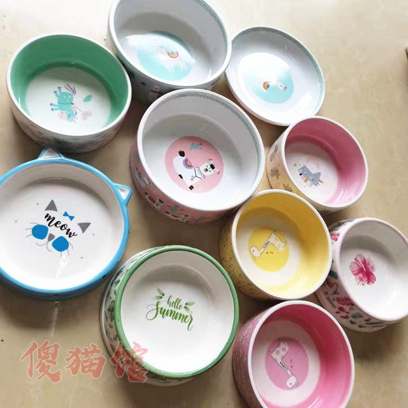 傻猫馆 伊丽宠物狗碗宠物碗食具卡通猫碗狗食盆猫咪用品陶瓷碗,宠物/宠物食品及用品,猫狗碗/慢食碗,淘宝优惠券,粉丝福利购,淘宝优惠卷