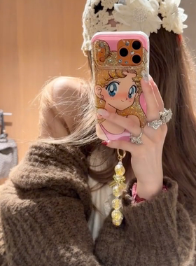 辣妹粉少女适用iPhone1716promax手机壳新款苹果15pro创意古众梯镜14pro个性潮壳网红13小众15pm防摔保护套女