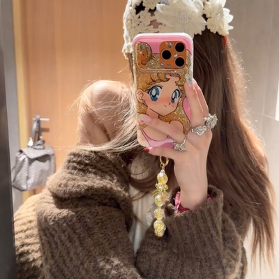 辣妹粉少女适用iPhone1716promax手机壳新款苹果15pro创意古众梯镜14pro个性潮壳网红13小众15pm防摔保护套女