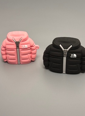 可爱羽绒服适用airpodspro2韩系保护套airpods3保护ins风aipods4苹果不撞壳蓝牙耳机套airpod光面ipod软壳Pro