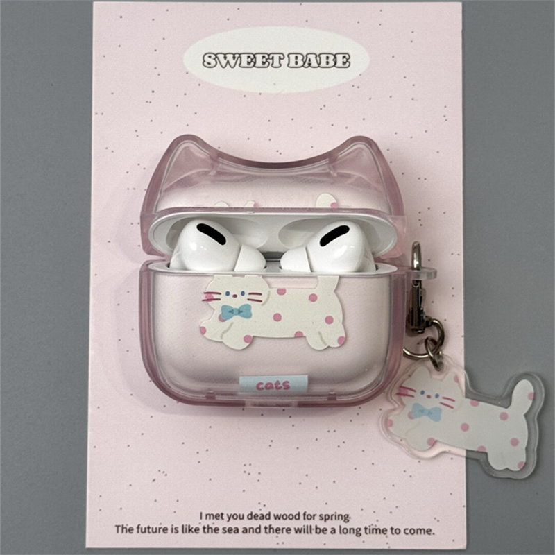 可爱波点小猫小兔子适用airpods4