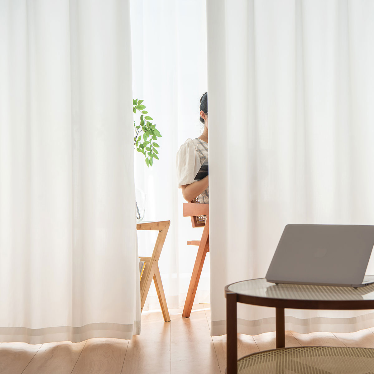 幻影纱纱帘客厅简约窗帘纱帘窗纱阳台飘窗白纱成品定制透光不透人