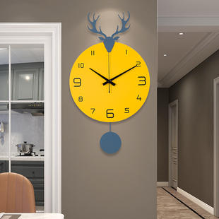 钟表客厅家用时尚 网红创意轻奢挂钟 挂墙装 饰挂表现代简约2022新款