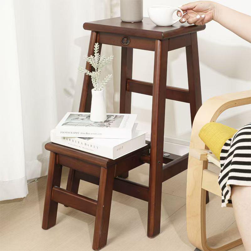 实木梯凳家用加厚叠梯梯登高楼梯人字梯多功能两用小梯子置物折架