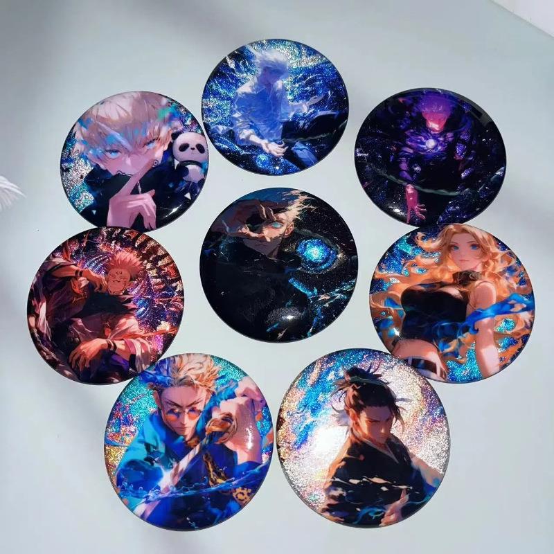 术回战吧唧双闪光徽章五条悟夏油杰伏黑惠马口铁谷反子