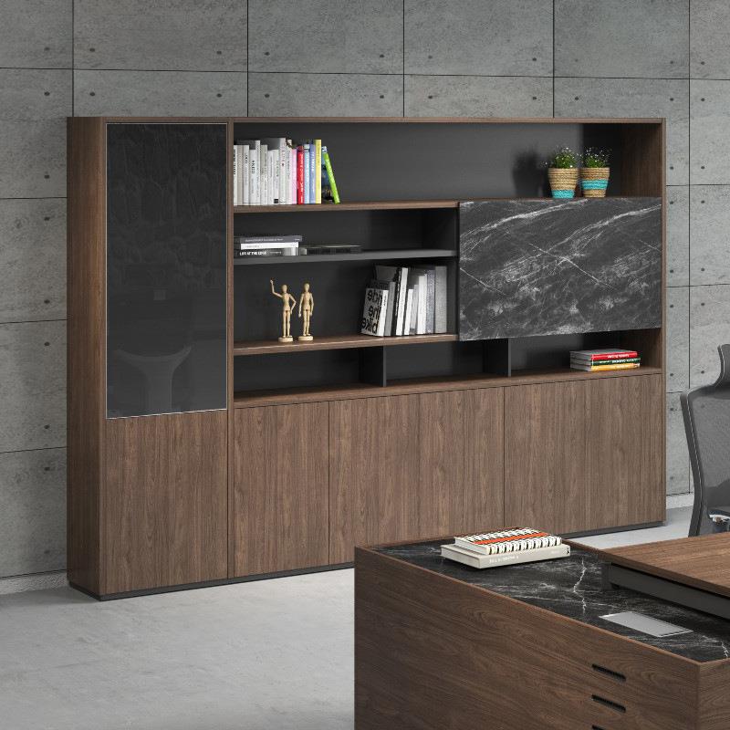 办公柜文件柜资料柜档案柜木质板式储物柜办公室书柜办公柜子带锁