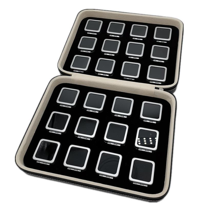 金属裸钻盒裸石盒宝石戒面盒首饰珠宝样品展示包装收纳盒