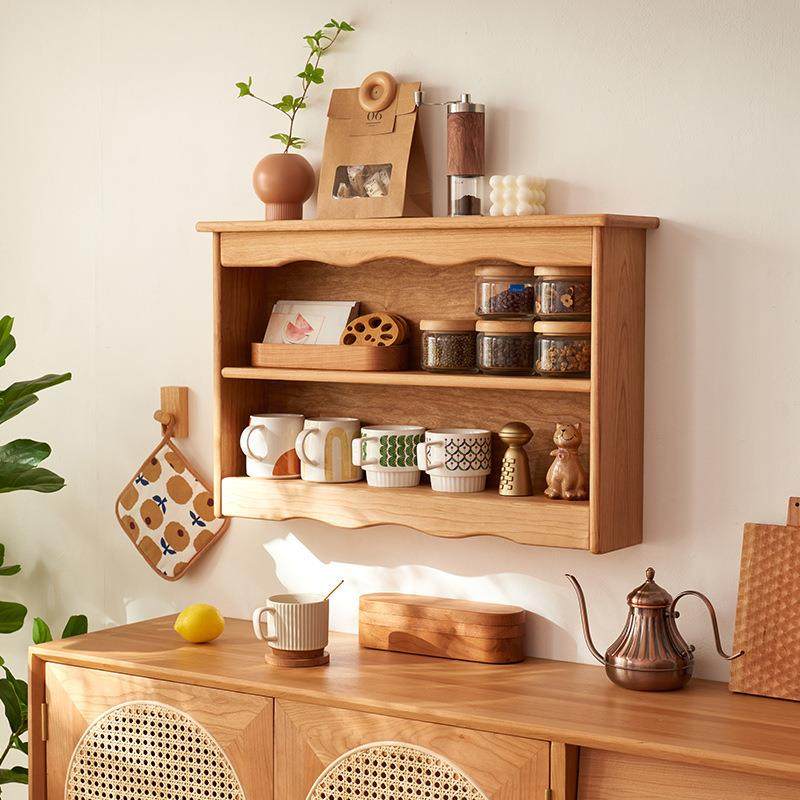 实木壁柜吊柜挂墙式储物柜餐边柜北欧墙上书柜原木樱桃木置物架,基础建材,脚轮/万向轮,淘宝优惠券,粉丝福利购,淘宝优惠卷