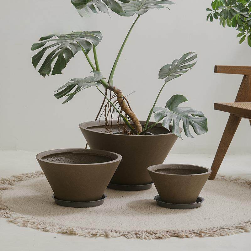 北欧碗形特大口径镁泥仿水泥花盆室内办公室落地大型绿植幸福树盆,纺织面料/辅料/配套,纺织机械配件,淘宝优惠券,粉丝福利购,淘宝优惠卷