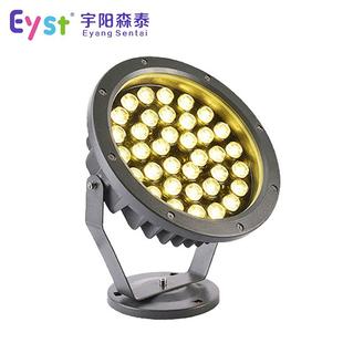 大功率单珠圆形LED投光灯插地投光灯户外防水投光灯大功率泛光灯