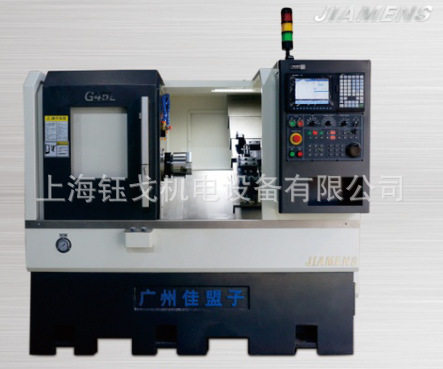 佳盟子G45L高速高精排刀数控车45度整体斜床身回转直径450mm斜车