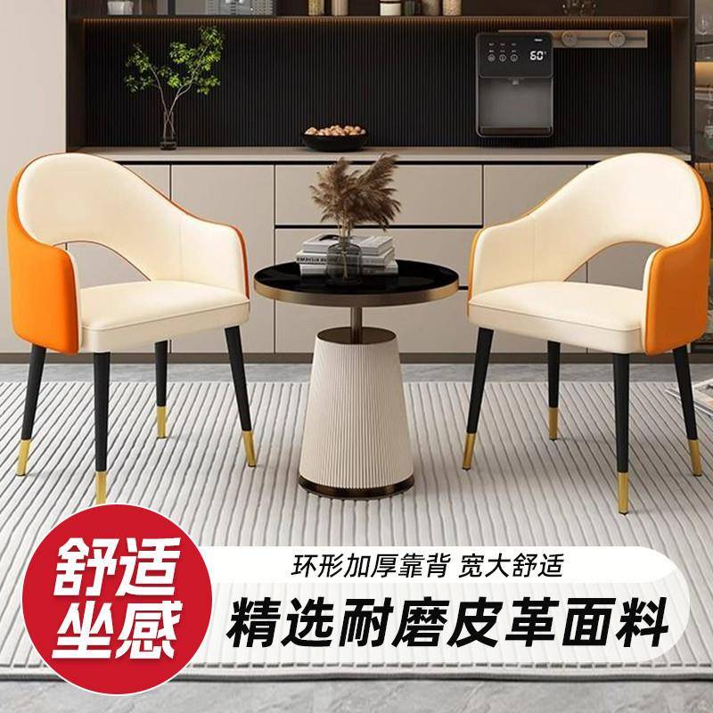 dpp椅子餐桌椅洽谈椅现代休闲网红椅子卧室出租房用户外高级办公