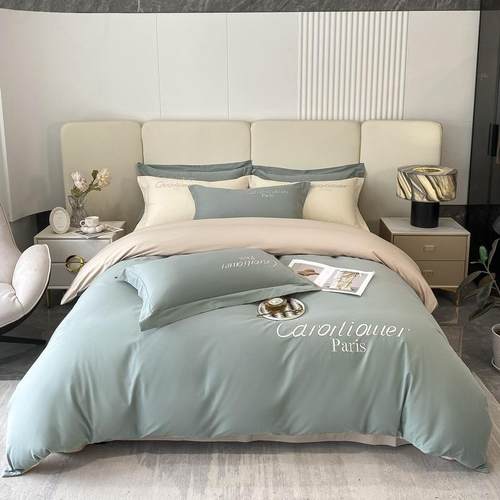 轻奢风100支长绒棉四件套全棉被套纯棉床单100磨毛被罩床上4件套