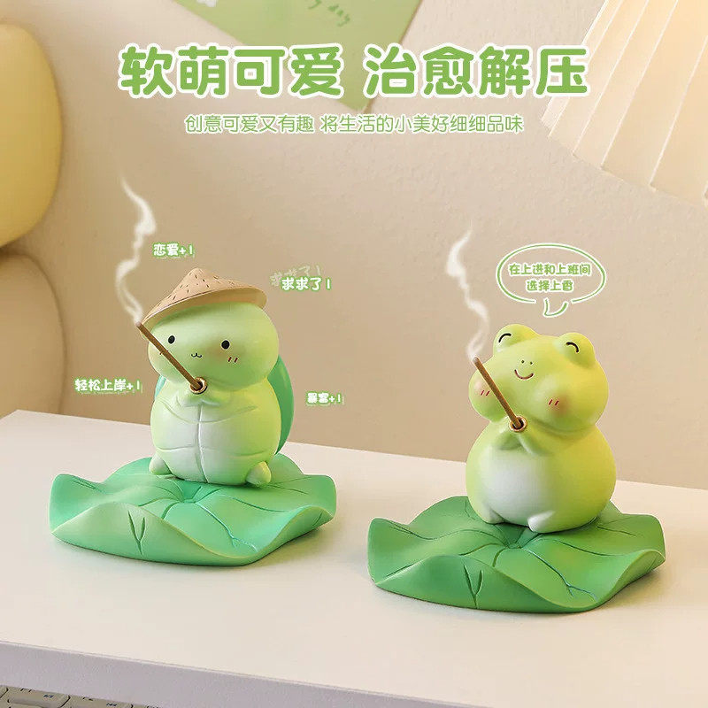 祈福龟青蛙桌面懒人手机支架