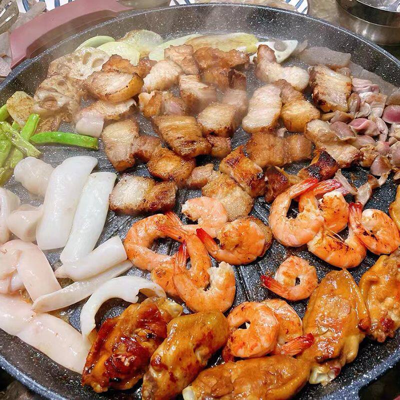 家庭无烟烤肉盘电烤盘家用电烧烤炉烤肉锅韩式火锅烤涮一体锅机