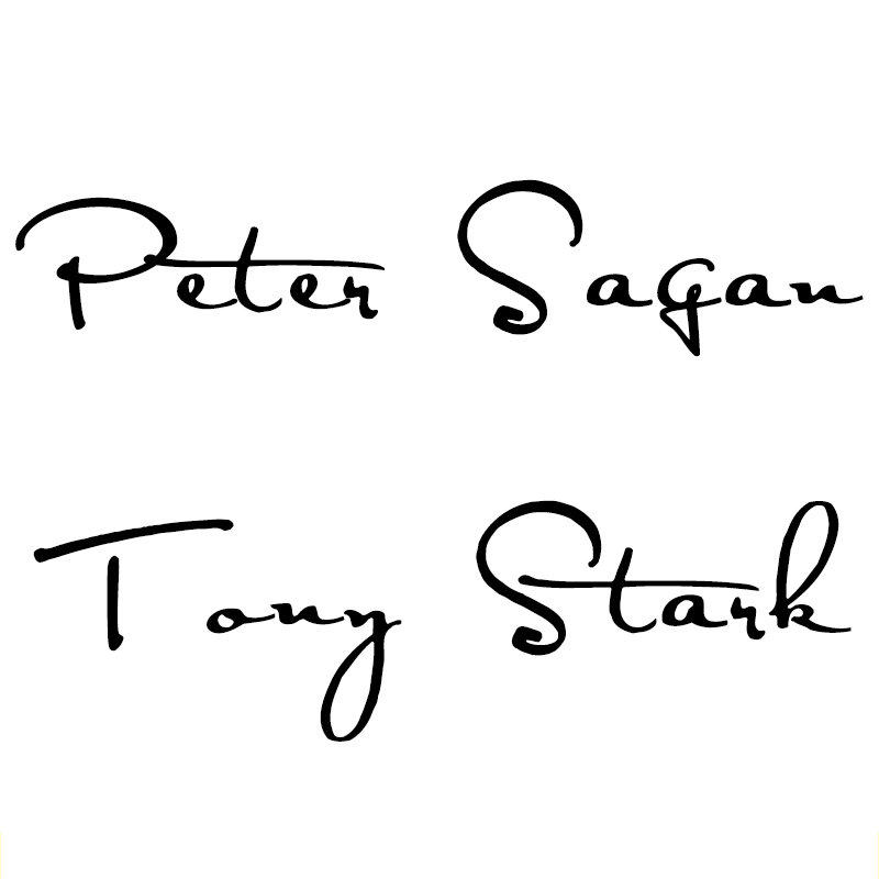 单车英文姓名贴纸环法公路车山地车架反光防水定制平衡车滑步车