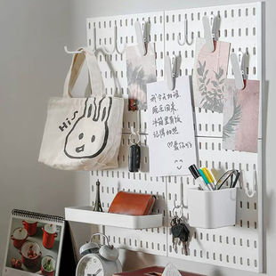 适用宜家配件通用挂篮置物架免打孔零件收纳盒ikea洞洞板挂钩