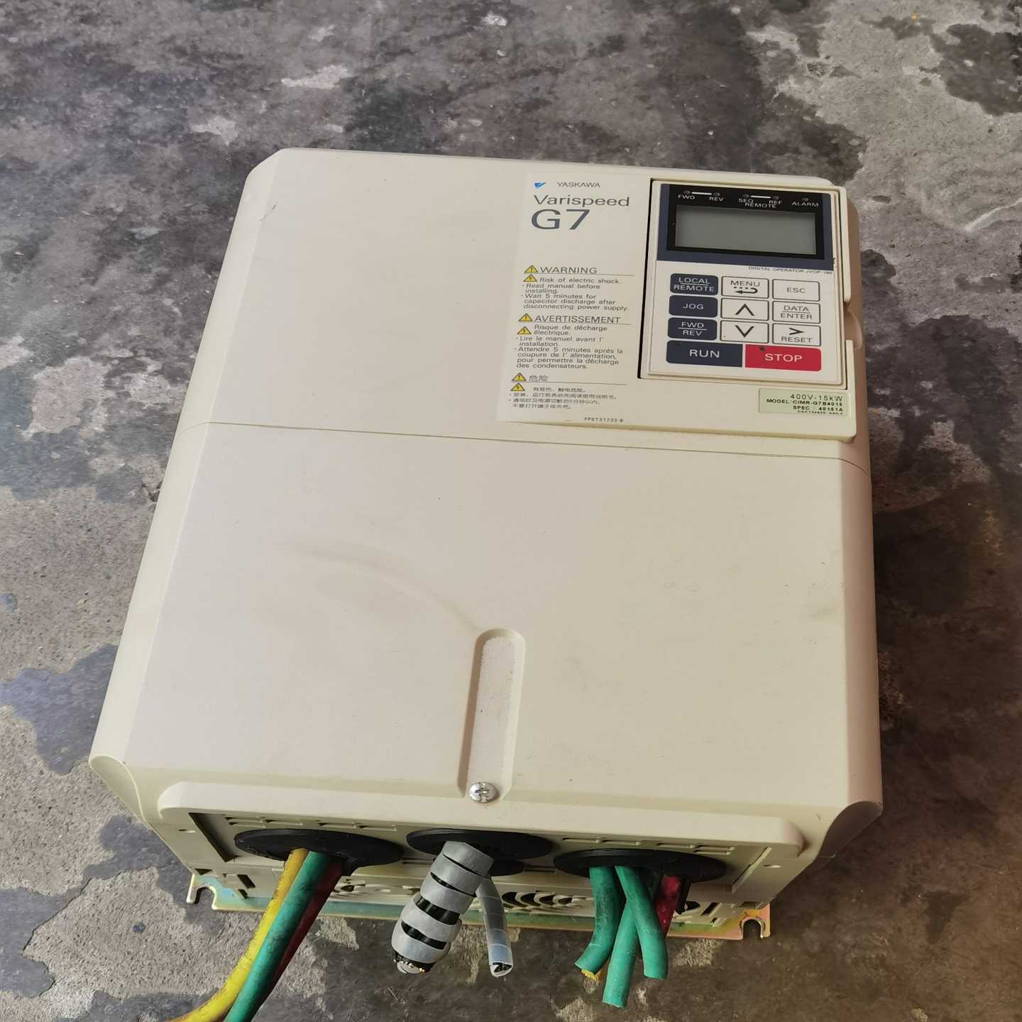 (询价)15KW安川变频器CIMR-G7B4015详见下图，