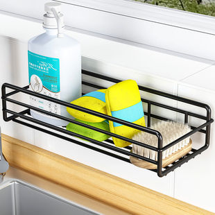 抹布架厨房收纳架免打孔水槽置物架放抹布菜瓜布架子厨具调料