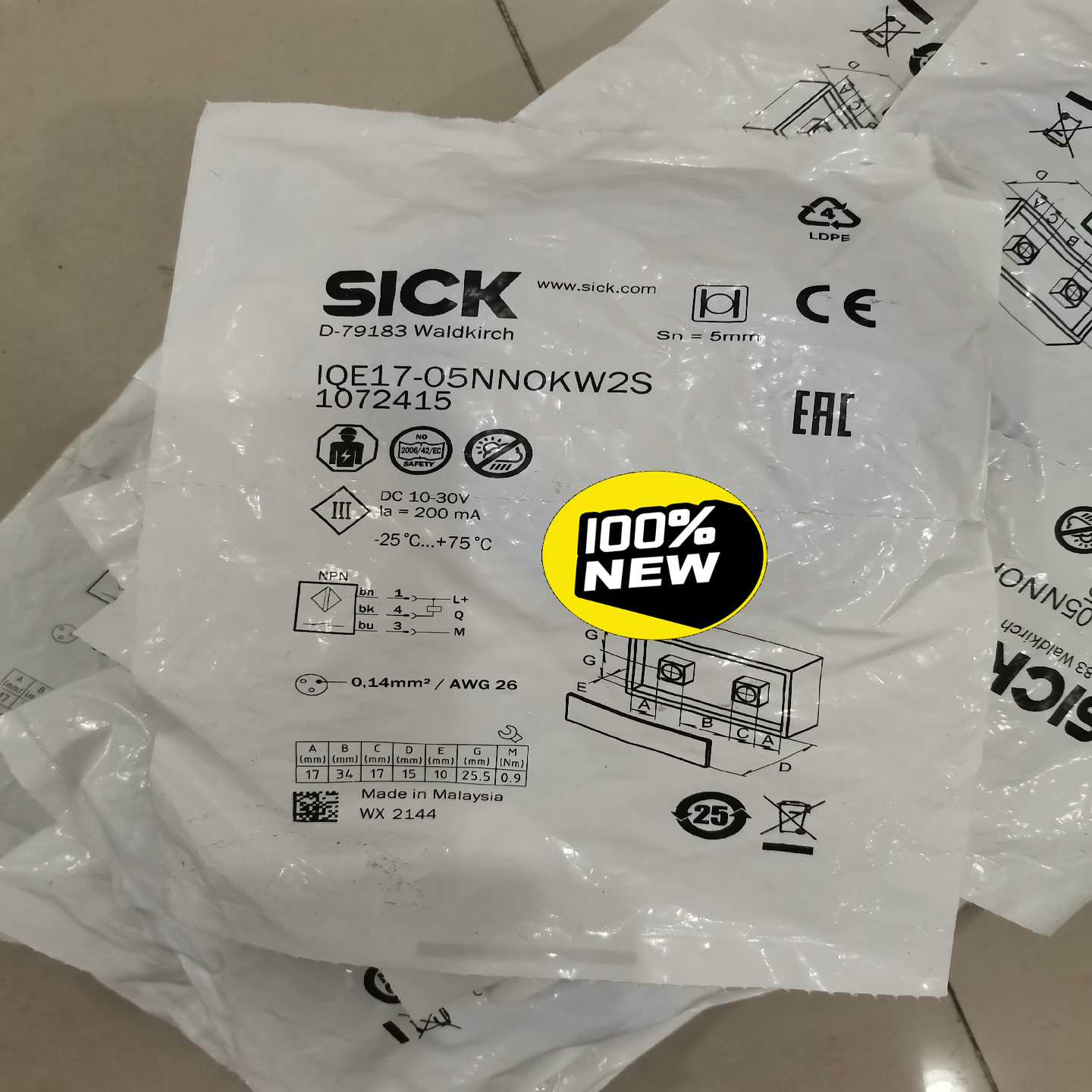 德国西克SICK接近传感器IQE17-05NNOKW~询价