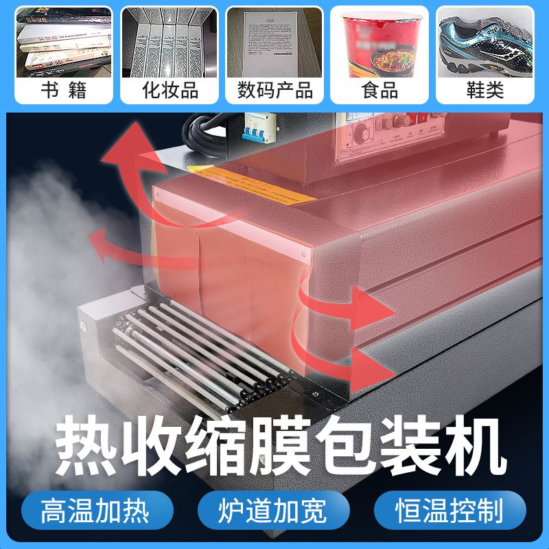 双丰凯驰全自动热收缩膜包装机餐具热收缩机薄膜塑封机热缩机
