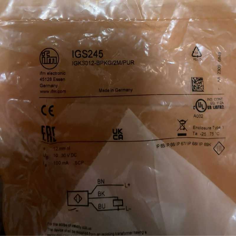 询价-IGS245.德国易福门ifm传感器