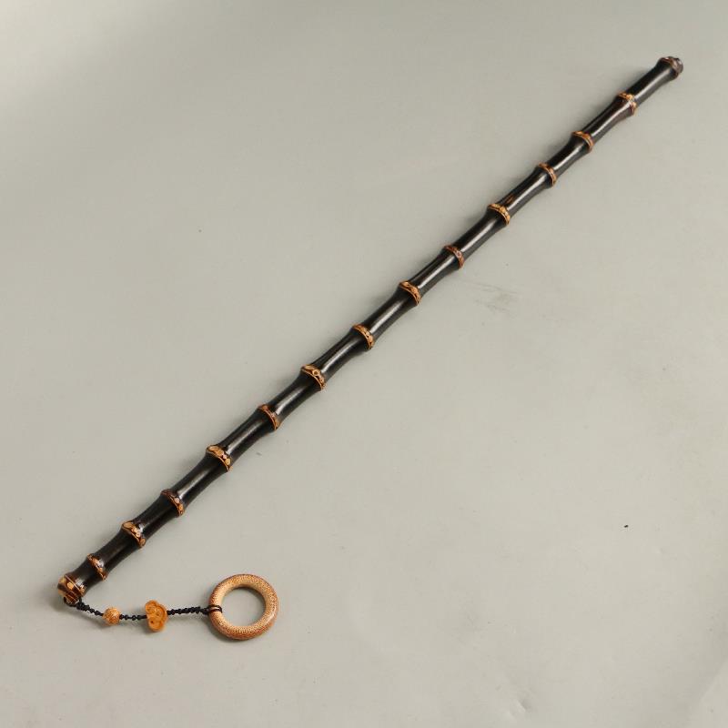 天然实心竹紫竹“紫气东来”老料竹鞭教鞭手工精细磨调直教棍