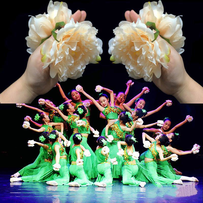 傣族舞蹈表演道具缅桂花开朵朵香头花手腕花白色手指花头饰民