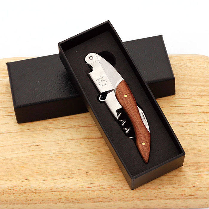 海马刀进口葡萄酒红酒开瓶器不锈钢实木多功能啤酒起子可定制LO