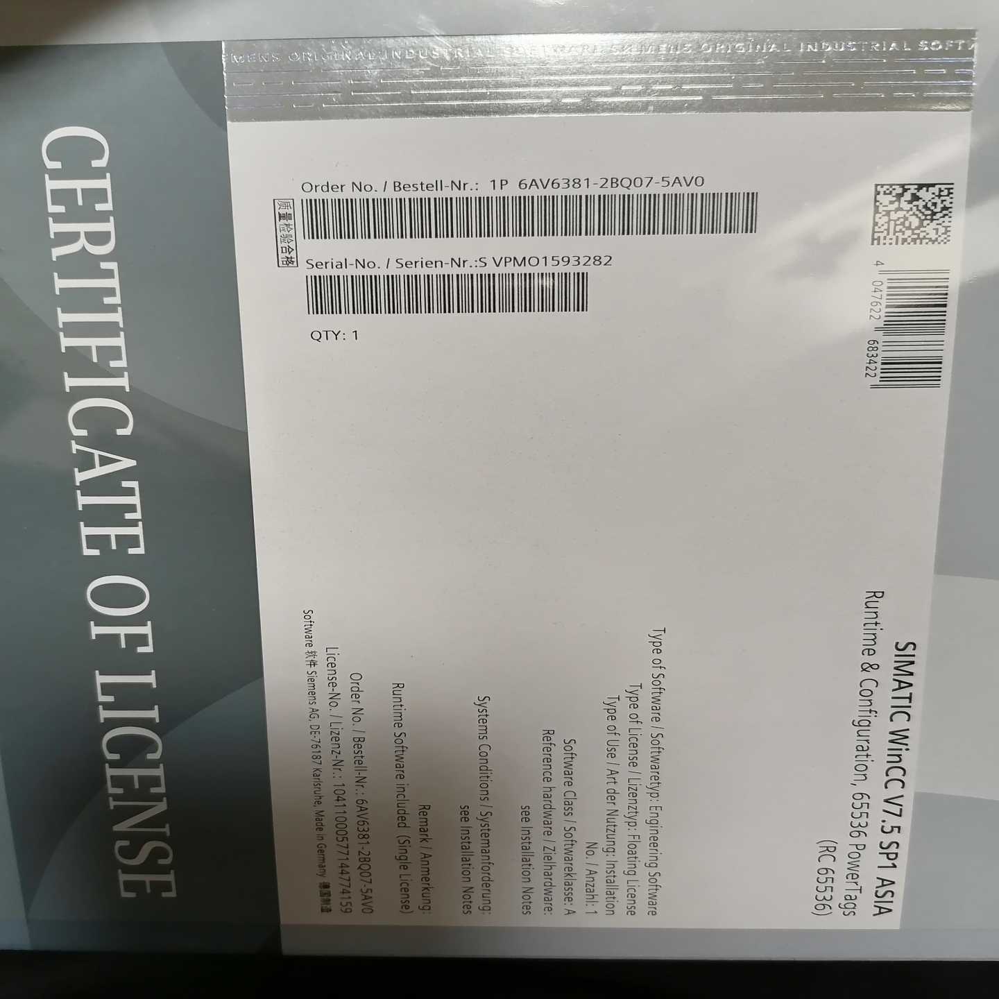 6AV6381-2BQ07-5AV0未开封，询价
