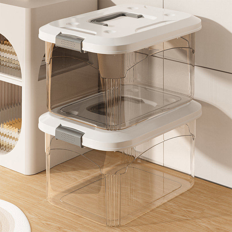 透明收纳箱家用零食玩具衣服书本收纳盒整理盒大容量周转箱整理筐