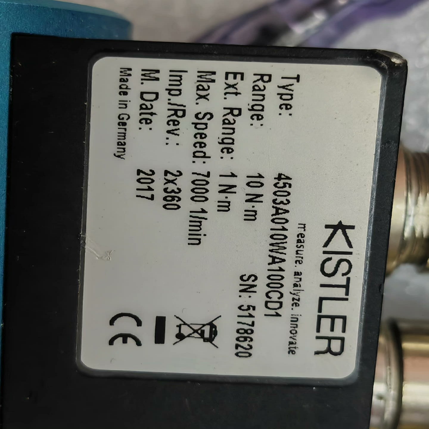 询价~KISTLER  4503A扭矩传感器  型号：4503A0