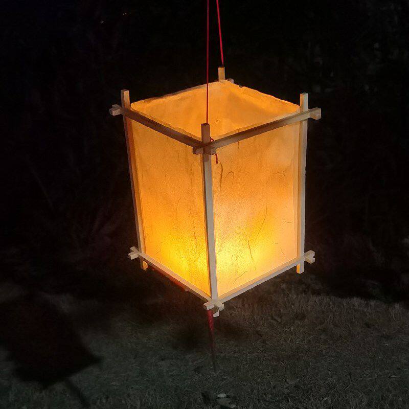 新年手绘空白灯笼diy材料 儿童手工创意制作古风花灯传统榫卯宫灯