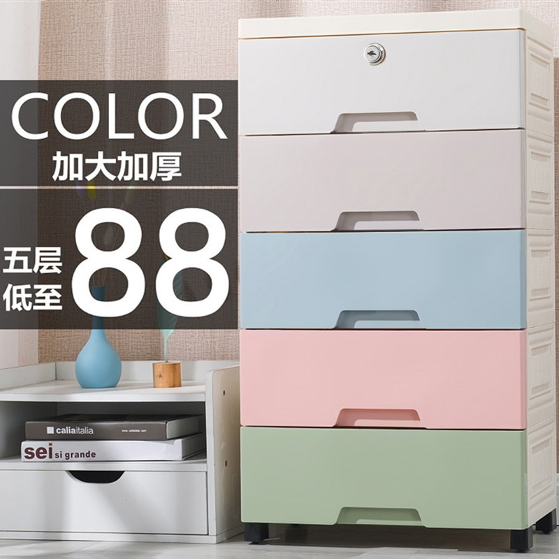 加厚特大号塑料收纳箱盒抽屉式整理箱儿童衣服储物箱收纳柜子