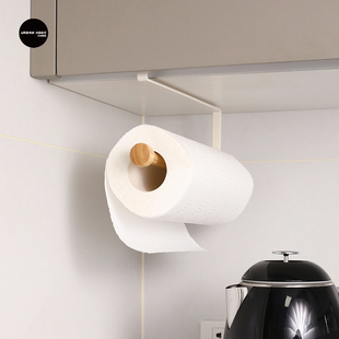 尤本家居厨房纸巾架子橱柜下挂卷纸架保鲜膜厨房纸吸油纸收纳