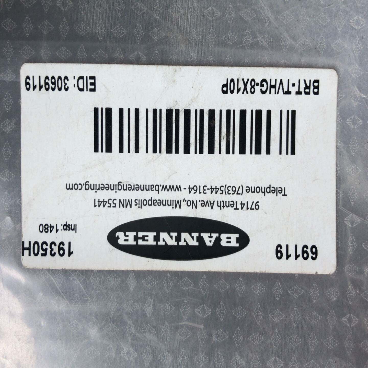 邦纳BANNER反光纸BRT-TVHG-8X10P，~询价