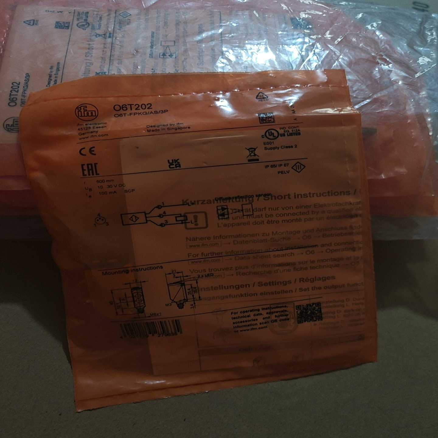 德国IFM易福门O6T202漫反射光电开关传感器06~询价