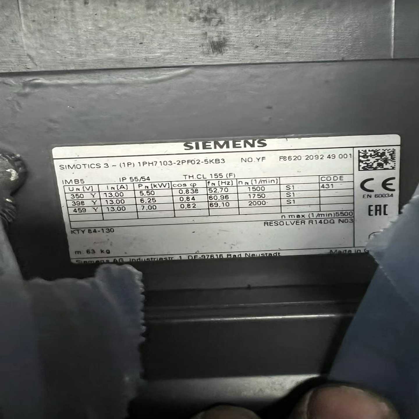 (询价)主轴电机1PH7103-2PF02-5KB3