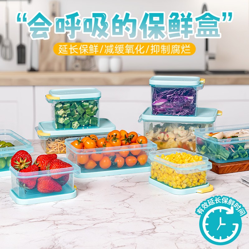 家之物语会呼吸的保鲜盒蔬菜水果延长保鲜分装冷冻冷藏冰箱收纳盒