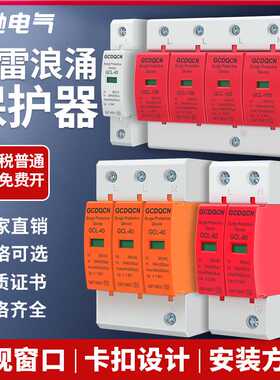 浪涌保护器2P20KA220V家用电涌保护器 4P380V40KA电涌保护器