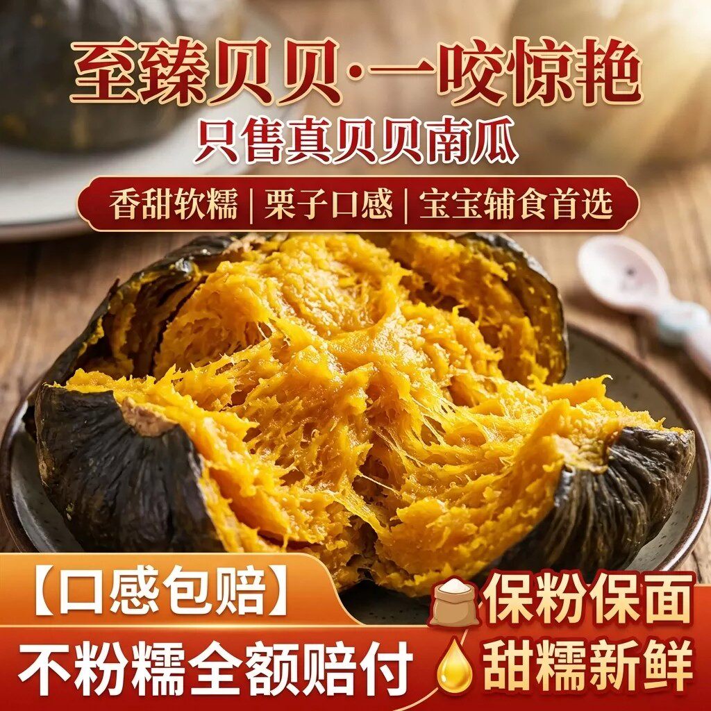 精品贝贝南瓜板栗口感软糯香甜当季新鲜蔬菜产地直发J