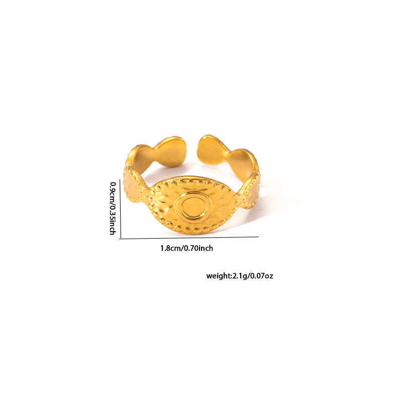 European and American Fashion ins Style Titanium Steel Ring 18K Gold-Plated Simple Irregular Geometric Stainless Steel Women's Jewelry