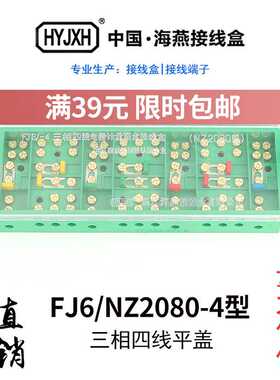 海燕FJ6/NZ2080-4三相四线电能计量联合电表箱接线盒绿色一进