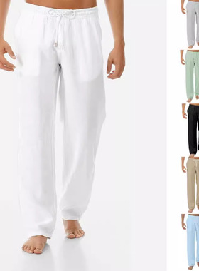 Clothes pants for men linen Trousers Mens Casual Summer man