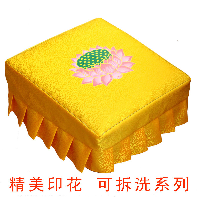 拜凳拜垫可拆洗莲花拜佛磕头 跪拜神垫凳子禅修实木家用寺庙蒲团