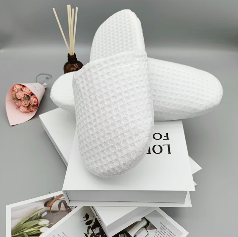 Одноразовые тапочки 10双包邮居家待客拖鞋 非一次性拖鞋 面包华夫格拖鞋 酒店拖鞋