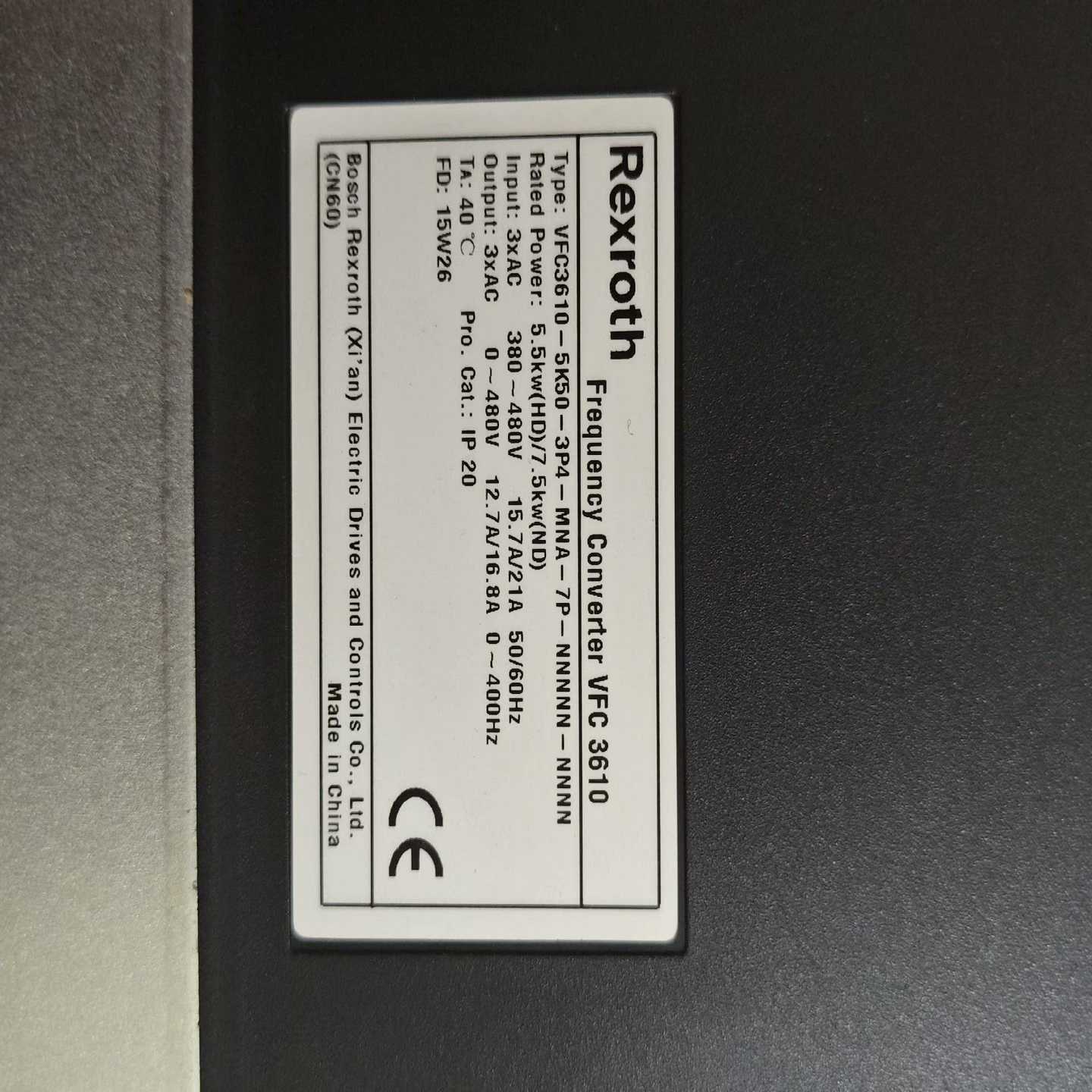 （明明电子）力士乐变频器VFC-3610-5K50-3P4-MNA-7P