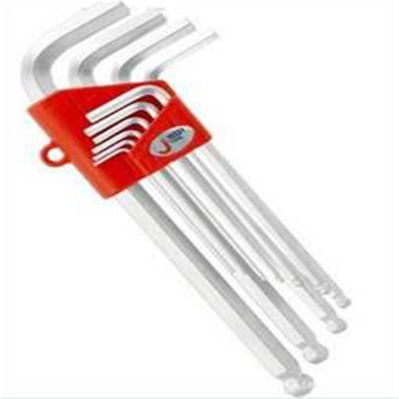 捷科10件球头镀铬加长/特长内六角扳手BM/BL-C10 PM/PL-C10