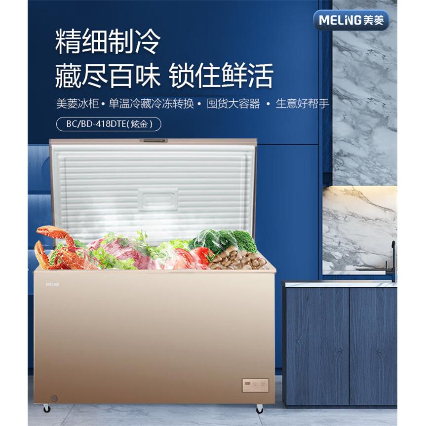 家用商用卧式大容量冰柜冷冻冷藏两用冷柜大冷动力节能冰箱